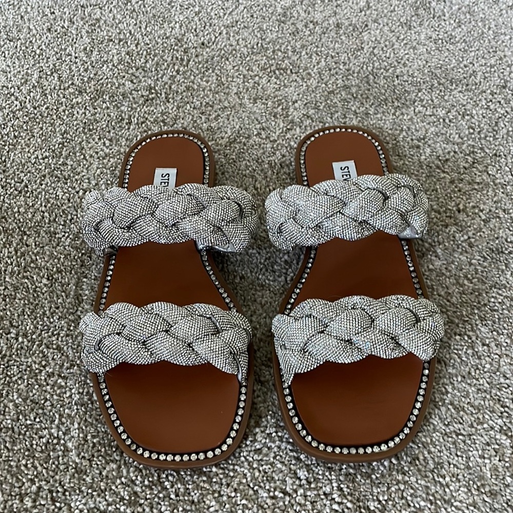 Never worn Steve Madden gemstone sandals